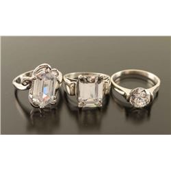 Lot of 3 CZ Rings