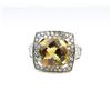Image 1 : Elegant LEVIAN Style Citrine & Diamond Ring