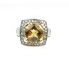 Image 3 : Elegant LEVIAN Style Citrine & Diamond Ring