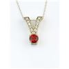 Image 1 : Beautiful Rare Red Sapphire & Diamond Pendant