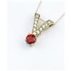 Image 2 : Beautiful Rare Red Sapphire & Diamond Pendant