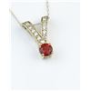 Image 3 : Beautiful Rare Red Sapphire & Diamond Pendant