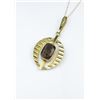 Image 1 : Mid-Century Contemporary Style Smoky Topaz Pendant