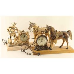 Lot of 2 Western Clocks