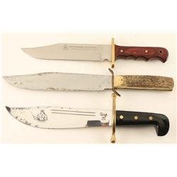 Lot of 3 Bowie Knives