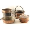 Image 1 : Lot of Antique Copper Kitchen Pots