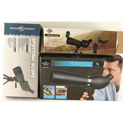 Lot of 3 Spotting Scopes
