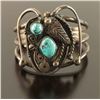 Image 1 : Vintage Old Pawn Navajo Natural Turquoise & Silver