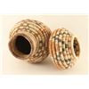 Image 2 : Lot of 2 Olla Shaped Papago Baskets