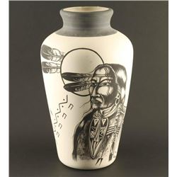 "Cheyenne Warrior" Vase