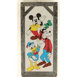 Metal Sign with Disney Characters