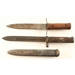 2 Italian Bayonet and Knife
