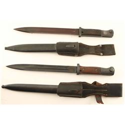 Lot of 2 German WWII K98 Bayonets