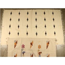 Lot of 2 Rugs with Bird Designs