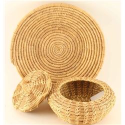 Lot of 2 Vintage Papago Baskets