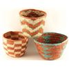 Image 2 : (3) Large Southwest Olla Shaped Baskets