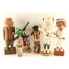 Image 1 : Lot of 4 Kachinas & 2 Wood Figures