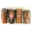 Image 1 : Lot of 4 Carved Wooden Masks