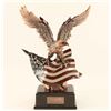 Image 1 : Copper Eagle w/ American Flag Sculpture