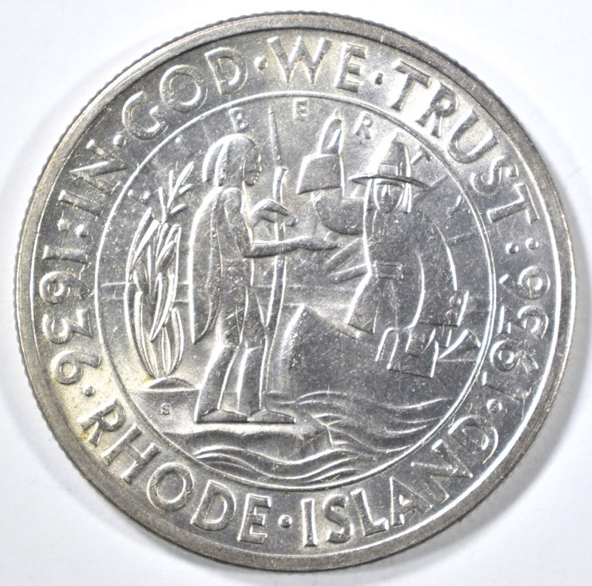 1936-S RHODE ISLAND COMMEM HALF GEM BU 1936-S RHODE ISLAND COMMEM HALF GEM BU