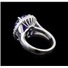 Image 3 : GIA Cert 8.19 ctw Tanzanite and Diamond Ring - 14KT White Gold