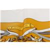 Image 2 : Hermes Gold Multicolor Silk Le Mors "A La Conetable" Scarf