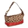 Image 4 : Coach Brown Monogram Canvas Leather Trim Mini Baguette Handbag