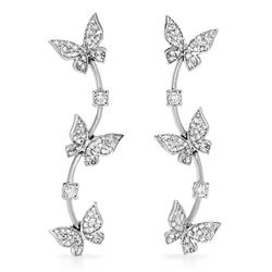 18k White Gold 1.45CTW Diamond Earring, (SI1-SI2/G-H)