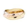 Image 1 : Cartier Tri-Color Rolling Ring - 18KT Yellow, Rose and White Gold