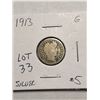 Image 1 : 1913 Silver Barber Dime Good Grade