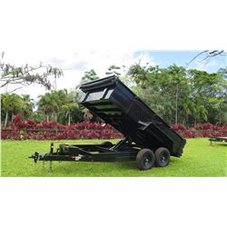 2018 Heavy Duty Dump Trailer w/ Ramps 14' L, 6' Wide (Works Great - See Video)