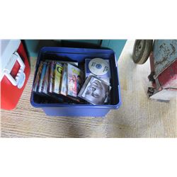Bin of DVD Movies, CD's - Taxi, Hit & Run, etc