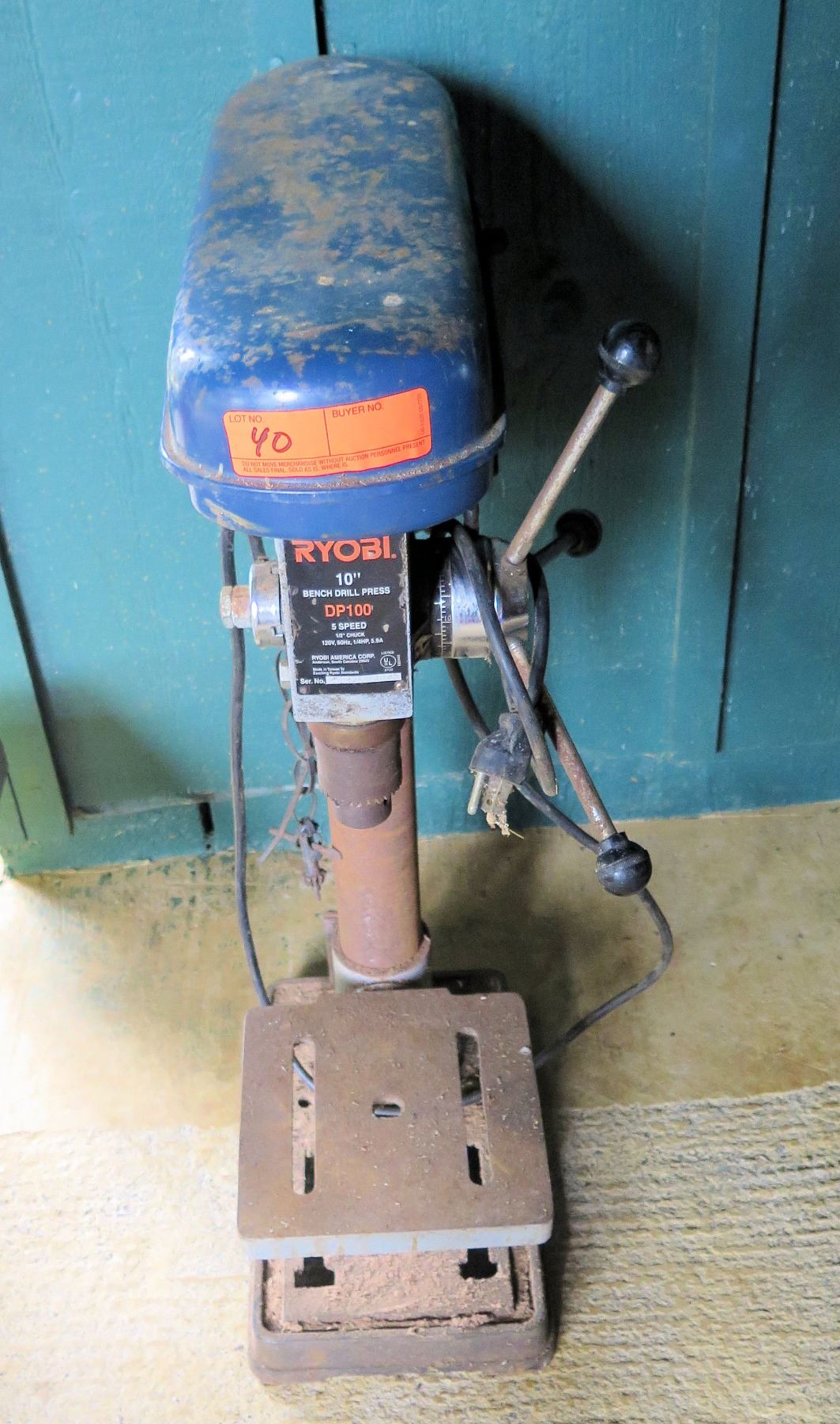 Ryobi 10 Bench Drill Press Model Dp100 5 Speed 120v 60hz Oahu