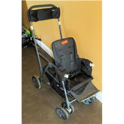 Joovy Caboose Double Ultralight Baby Stroller with Stand on Design & Storage
