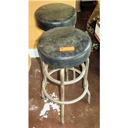 Harley Davidson Metal Round Spinning Stools