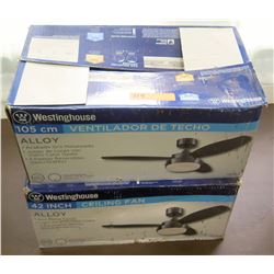 Qty 2 Westinghouse 42" Alloy Ceiling Fans in Box