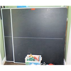 Ping Pong Table w/ Bin of Nets, Paddles, Balls, Accessories, etc