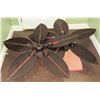 Image 1 : Qty 2 Leaf Shaped Woven Design Ceiling Fans