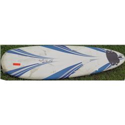 White Blue Stand Up Paddle Board SUP w/ 3 Fins