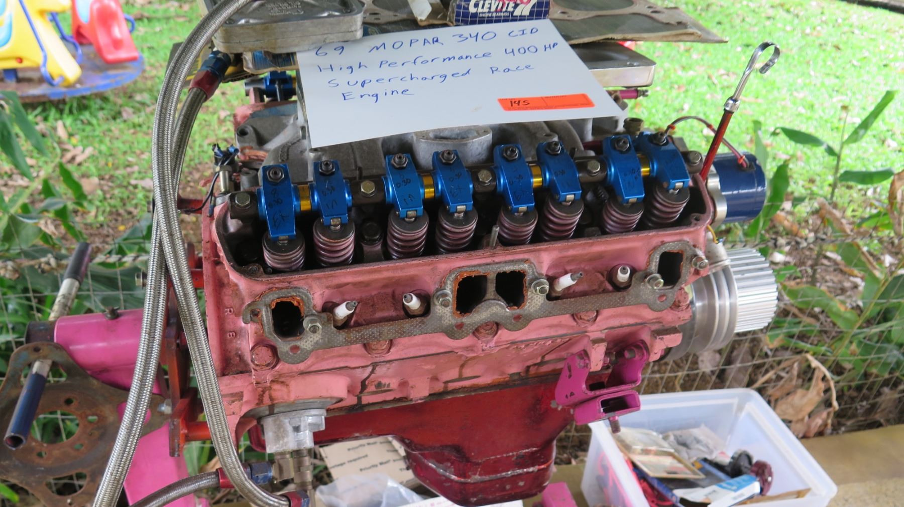 1969 Mopar 340 CIO High Performance 400 HP Supercharged Race Engine