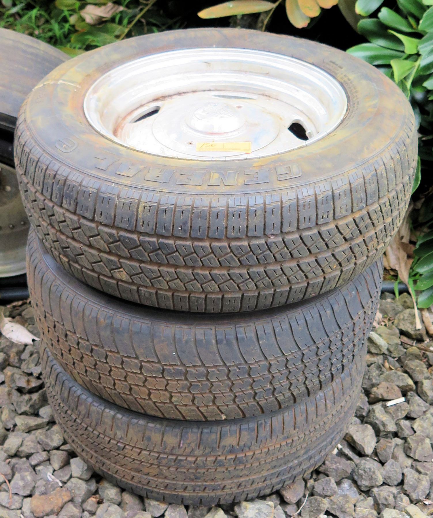 Qty 3 General Amer-TC 215/65R15 Tires on Rims