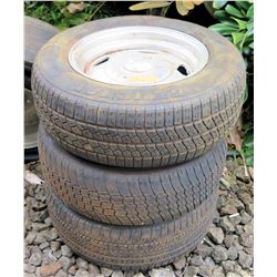 Qty 3 General Amer-TC 215/65R15 Tires on Rims