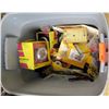 Image 1 : Plastic Bin w/ Auto Meter Brand Parts - Gauges, Misc Parts