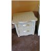 Image 2 : PIER 1 White Wicker 3 piece 7 drawer dresser wit 2 end tables