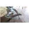 Image 2 : Abstract Design Triangle Design Glass Top Coffee Table