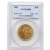 Image 1 : 1891 P $10 GOLD LIBERTY PCGS MS62