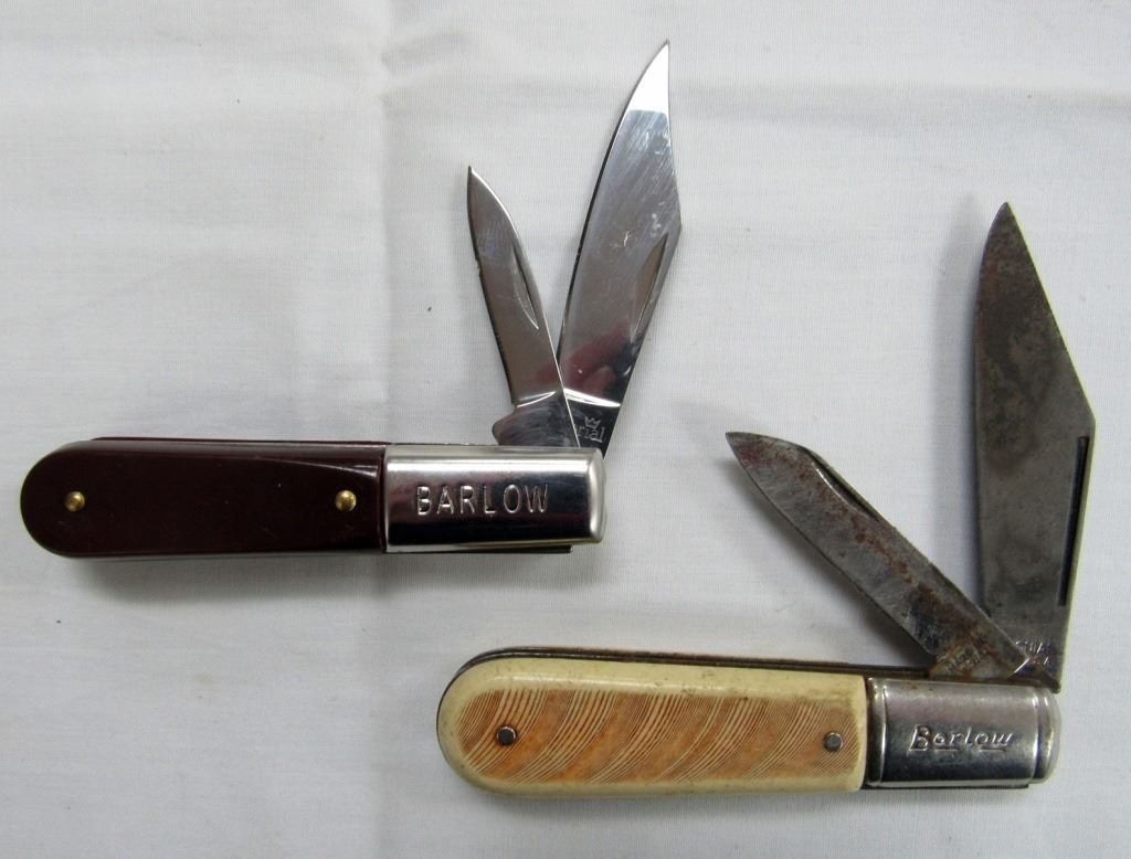 2 VINTAGE BARLOW POCKET KNIVES