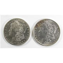 1879-S REV 79 UNC & 1889 AU/UNC MORGAN DOLLARS