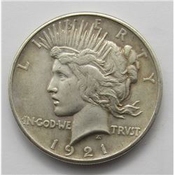 1921 PEACE DOLLAR VF