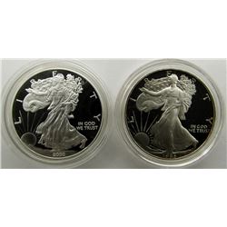 1986 & 2000 PROOF AM SILVER EAGLES